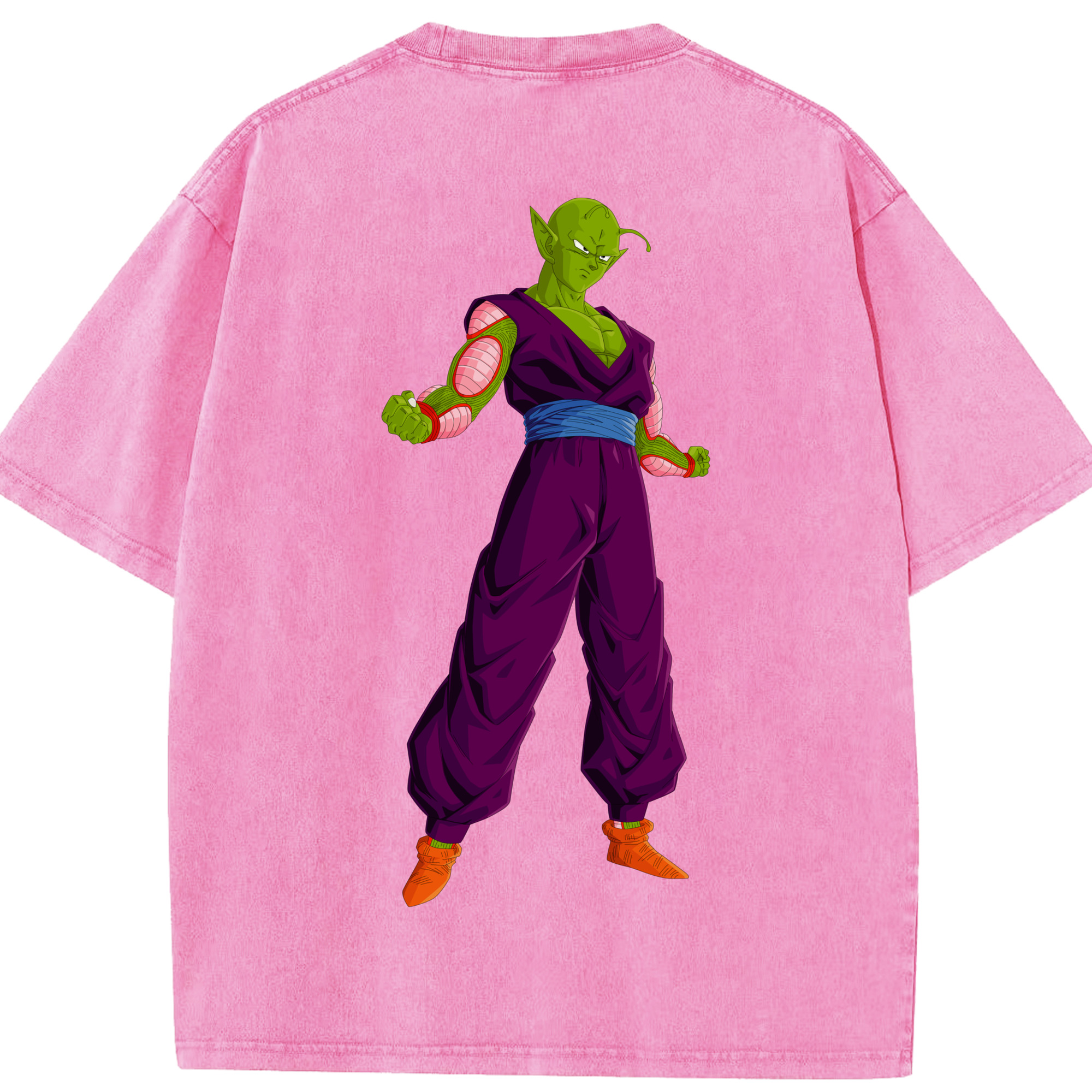 （画像用） ドラゴンボール ピッコロ DRAGON BALL Piccolo 綿100% ヴィンテージ風 半袖Tシャツ（背面プリント）